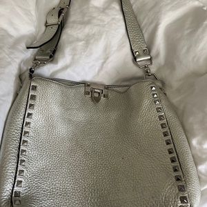 Custom Valentino Silver Handbag Leather